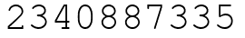 Число 2340887335.
