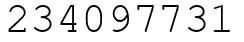 Число 234097731.