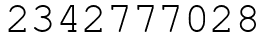 Число 2342777028.