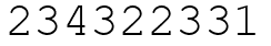 Число 234322331.