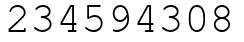 Число 234594308.