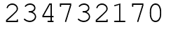 Число 234732170.