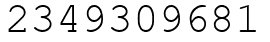 Число 2349309681.