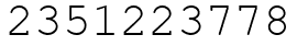 Число 2351223778.