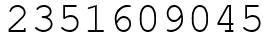 Число 2351609045.