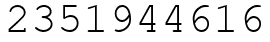 Число 2351944616.