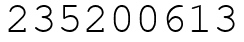 Число 235200613.