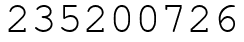 Число 235200726.
