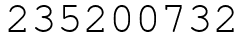 Число 235200732.