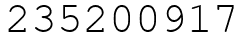 Число 235200917.