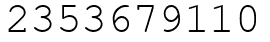 Число 2353679110.