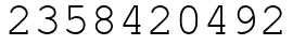 Число 2358420492.