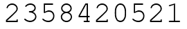 Число 2358420521.