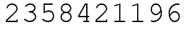 Число 2358421196.