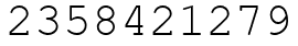 Число 2358421279.