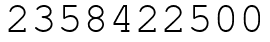 Число 2358422500.
