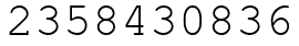Число 2358430836.