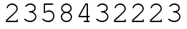 Число 2358432223.