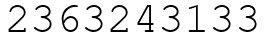 Число 2363243133.