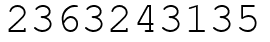 Число 2363243135.