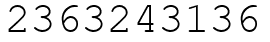 Число 2363243136.