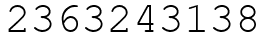 Число 2363243138.