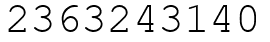 Число 2363243140.