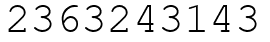 Число 2363243143.