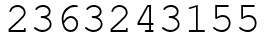 Число 2363243155.