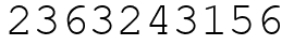 Число 2363243156.