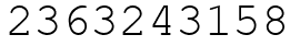 Число 2363243158.