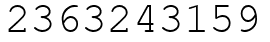 Число 2363243159.