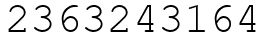 Число 2363243164.