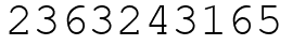 Число 2363243165.