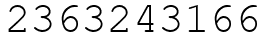 Число 2363243166.