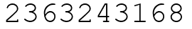 Число 2363243168.