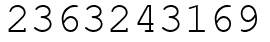 Число 2363243169.
