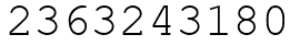 Число 2363243180.