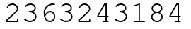 Число 2363243184.