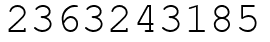 Число 2363243185.