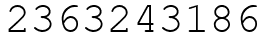 Число 2363243186.
