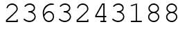 Число 2363243188.