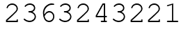 Число 2363243221.