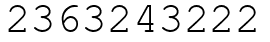 Число 2363243222.