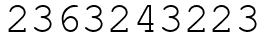 Число 2363243223.