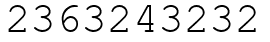 Число 2363243232.
