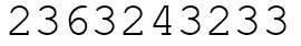 Число 2363243233.