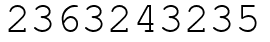 Число 2363243235.