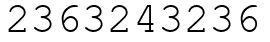 Число 2363243236.