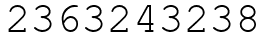 Число 2363243238.